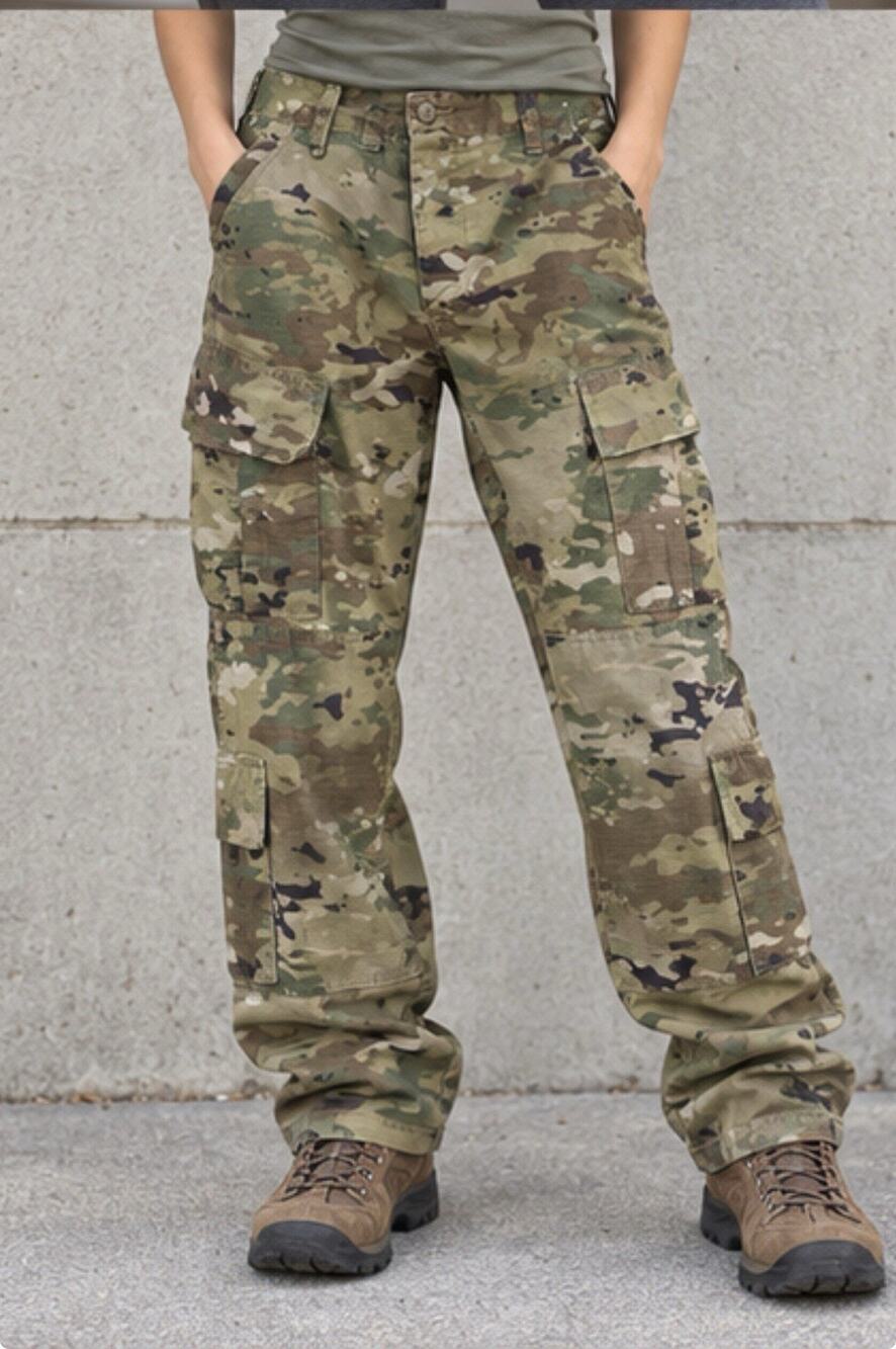 Military Camo Cargo Pants Ripstop Multi Pocket Combat Trousers